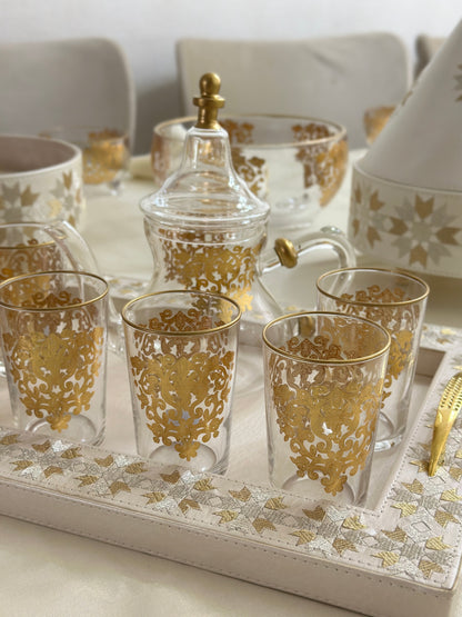 Amira – Elegante Marokkanische Teegläser aus Marokko, Handverziert & Traditionell