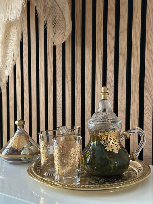 Amira – Elegante Marokkanische Teegläser aus Marokko, Handverziert & Traditionell