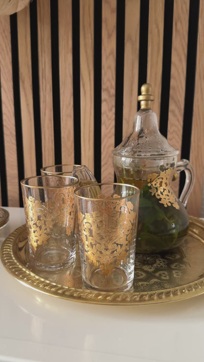 Amira – Elegante Marokkanische Teegläser aus Marokko, Handverziert & Traditionell