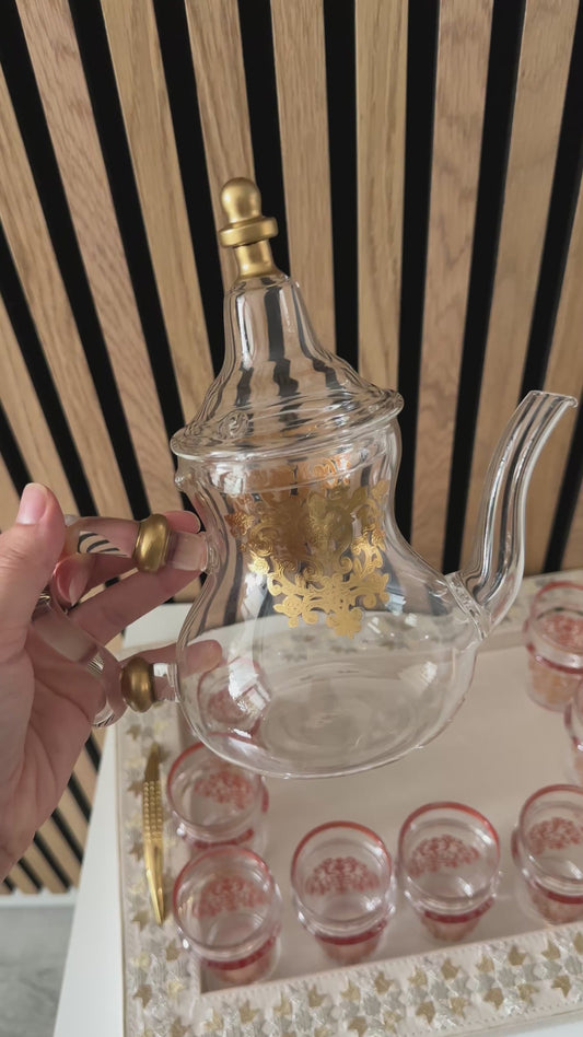 Amira - Marokkanische Teekanne, Handverziert